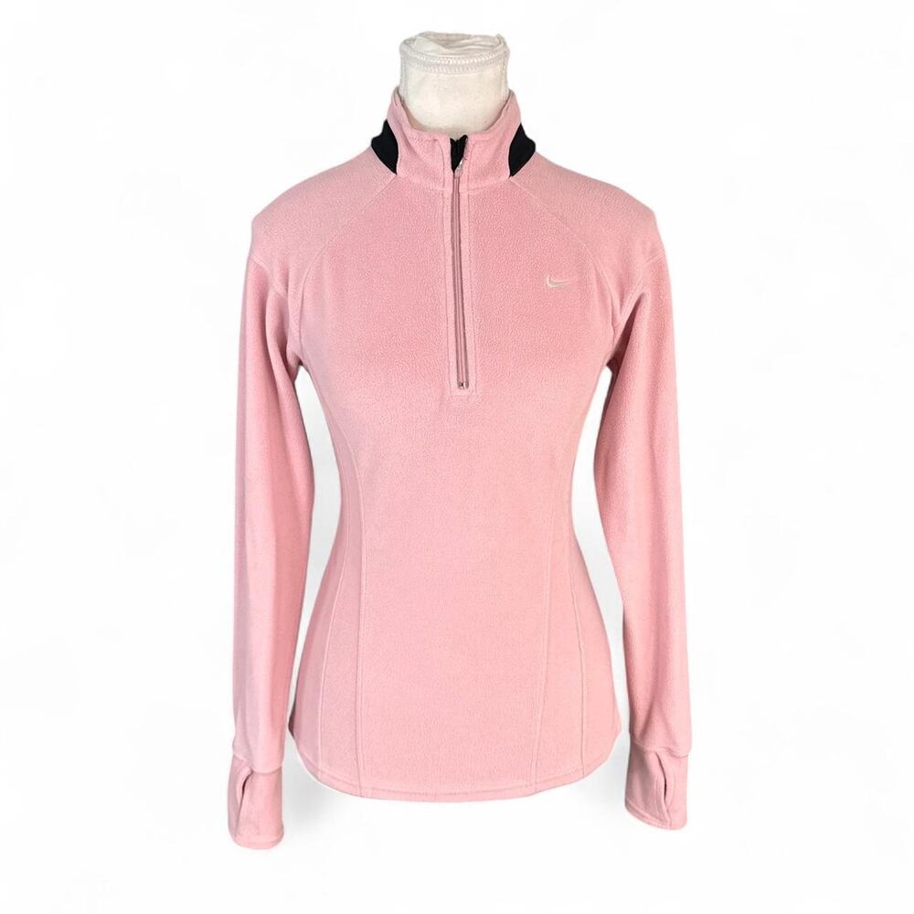 Pink Vintage Nike quarter zip womens sweatshirt in a Small embroidered logo - Picture 1 of 8